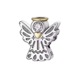 Guardian Light Angel Charm – Sterling Silver with Gold Halo