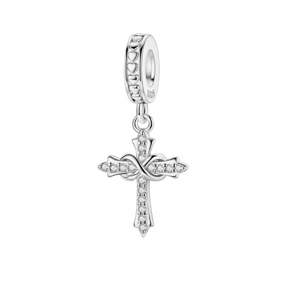 Infinity Cross Charm – “Faith Forever”