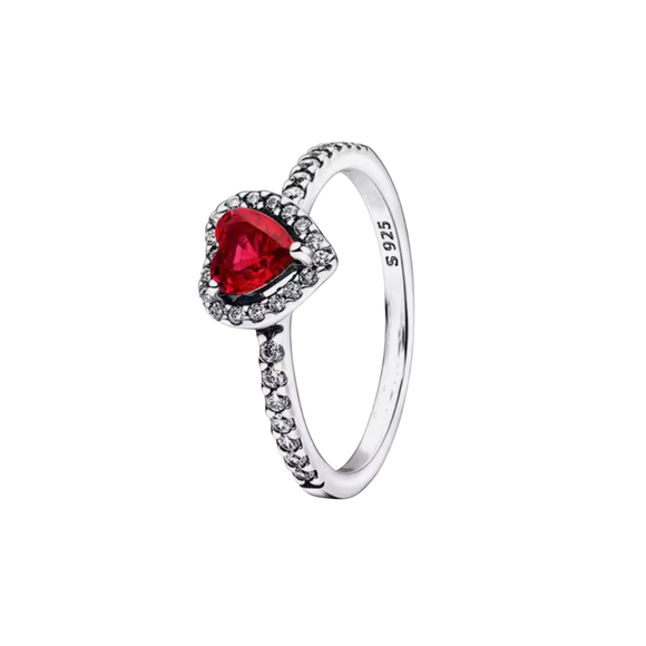 The Miriam Ring – Ruby Heart Halo